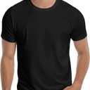 Pioneer Camp Mens Bamboo Viscose T Shirt Ultra Soft Plain Tshirts for Men Cooling Crew Neck Casual Basic Tee Shirt Undershirt (Large, 1-pack-black)