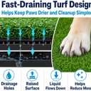 Dog Grass Pad with Tray,30 x 20 Inch Grass Pee Pads for Dogs,Reusable Artificial Turf Puppy Potty Pad with Pull-Out Drawer for Indoor or Outdoor Use, Balcony,Patio,Apartment