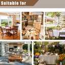 Fitable Faux Linen Tablecloths Rectangle 60 x 120 Inch - 6 Pack Neutral Table Clothes for 8 Foot Tables, Nature Faux Burlap Table Covers for Wedding, Party, Farmhouse, Banquet, Buffet
