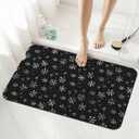 Jbofyee Christmas Winter Snowflakes Bath Mat Rugs 15.7x23.6 in, Diatomaceous Earth Bathroom Rug Rubber Non-Slip Absorbent Bathroom Mat for Bathroom Kitchen Floor, Tub and Shower Sink