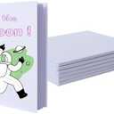 6 Count Blank Hardcover Books for Kids to Write Stories 7x10 inch Hardcover Blank Books Sketchbooks Journal - Blank Unlined Page Make Your Own Book for DIY, Classroom (18 Sheets / 36 Pages, White)
