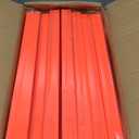 4 Pack Traffic Delineator Post Cones with Weighted Base & Reflective Collars, Adjustable Orange Traffic Safety Barrier with Plastic Chains for Parking Lot Driveway Road