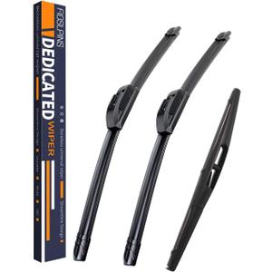Replacement for Honda Fit 2009-2020 Silent Wipers - FIOSLPINS Front and Rear Windshield Wipers 28"/14"+14" Full Blade Set (3 Pack)