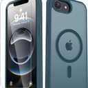 iPhone 17e Case, iPhone 16e Case, Matte Magnetic Phone Cover [with 1 Screen Protector] [Support for MagSafe] [Shockproof Military Grade Protection] Translucent Frosted Back, Lavender Gray