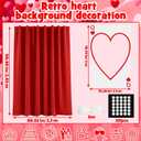 Frienda Casino Night Photo Booth Props Las Vegas Party Backdrop Decorations Set Large Hearts Poker Playing Card Photoshoot Red Heart Cutout Background for Birthday Party Photography Decorations