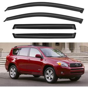 Window Visors Rain Guards Shield for 2006-2012 Toyota Rav4, Out-Channel Window Vent Wind Deflectors Visors Shades for 06 07 08 09 10 11 12 Rav4
