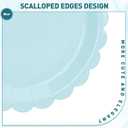 4 x 30 Pcs Light Blue Plates 7 Inch Baby Blue Scalloped Plates Disposable Dessert Plate for Wedding Baby Shower Birthday Party