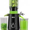 Juicer Machines, ECOSELF Cold Press Juicer with 4.35" Large Feed Chute Fit Whole Fruits & Vegetables, Juicer Machine Self Feeding Effortless for Batch Juicing, High Juice Yield, Easy to Clean (Black)