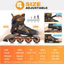 2PM SPORTS Torinx Green Boys Adjustable Inline Skates, Fun Beginner Roller Skates for Kids, Youth, Girls, Men and Women