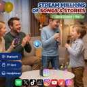 YLL Mini Karaoke Machine for Kids Adults, Birthday Gifts for Boys 3, 4, 5, 6, 7, 8, 9+ Years Old, Portable Bluetooth Speaker with 2 Rechargeable Wireless Microphones Family Home Party (Black)