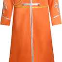 Men's 1960's British Pop-Star Costume Adults 60's Rock Band Musician Cosplay Jacket Costume Suit (X-Large, Orange)