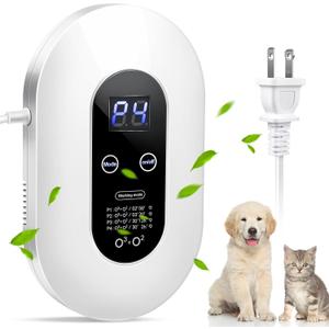 Ozone Odor Eliminator for Strong Odor 99% Cat Litter Deodorizer Dog Poof Odor Removal Air Ionizers Home Plug-in Air Purifier for Bedroom, Toilet, Kitchen, Pets, Shoe, Smoke, Formaldehyde Air Freshener (1 Count (Pack of 1))