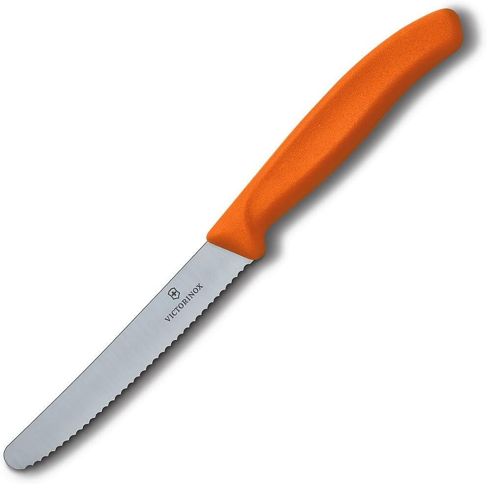 2 x Victorinox Swiss Classic 4-1/2-Inch Utility Knife with Round Tip, Orange Handle