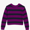 Splendid Girls' Cozy Stripe Sweater, Tourmaline/Navy Size 8