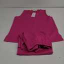 XIEERDUO Two Piece Sets for Women Summer Vacation Travel Outfits V Neck Lounge Matching Sets (Medium, Hot Pink)
