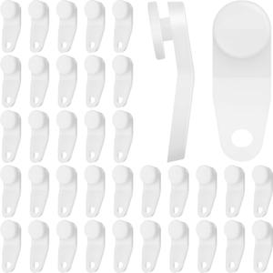 Patelai 100 Pieces Traverse Rod Slides Curtain Replacement White Plastic Snap-in Traversing Slides Window Door Shower Curtain Accessories