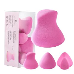 Makeup Sponges 4 Pack, Ultra Soft Beauty Blenders for Flawless Foundation Application, Latex-Free & Hypoallergenic Makeup Sponges For Foundation, Powder, Cream,Liquid (Pink)
