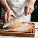 Bread Knife for Homemade Bread - 8-Inch Ergonomic Damascus Steel Blade with Solid Wood Handle, Perfect for Sourdough Enthusiasts and Top Chefs, Effortlessly slice sourdough, cake, and bagels