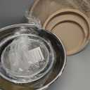 Umite Chef Mixing Bowls with Airtight Lids, 6 piece Stainless Steel Metal Nesting Storage Bowls, Non-Slip Bottoms Size 7, 3.5, 2.5, 2.0,1.5, 1QT, Great for Mixing & Serving (Khaki)