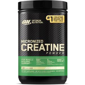 Optimum Nutrition Micronized Creatine Monohydrate Powder, Unflavored, 120 Servings, 600 Grams (Packaging May Vary) (EXP 03/09/28)