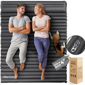 Hikenture Double Sleeping Pad for Camping 2 Person Inflatable Camping Mattress for Backpacking,Hiking,Tent(Grey)