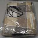 Stalwart Heated Car Blanket  12-Volt Electric Blanket for Car, Truck, SUV, or RV  Portable Heated Throw, Camping Essentials (Tan) (Gray Plaid)