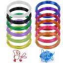 12 Rolls 1mm/18 Gauge Wire for Crafts, 196.8 Feet Colored Aluminum Craft Wire Bendable, Flexible Metal Crafting Wires, Artistic Floral Beading Wires for Crafts Beading DIY Ornament Jewelry Making