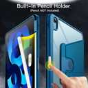 JETech Rotating Case ONLY for iPad Air 11-Inch M4/M3/M2 (2026/2025/2024), iPad Air 5/4 (2022/2020 5th/4th Generation 10.9-Inch), 360 Degree Rotation Protective Stand Cover Clear Back (Blue)