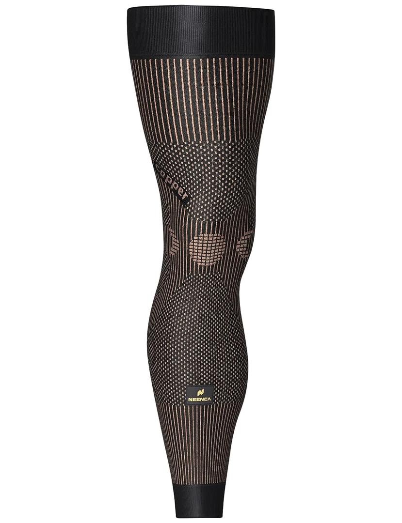 NEENCA Copper Compression Leg Sleeve, Ultra-thin Full Leg Sleeve with Copper Ions Infused Fabric for Knee Pain Relief, Muscle Recovery, Swelling, Inflammation, Promotes Circulation, Sports, Workout... (Black, XL)