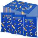 Marspark 72 Pcs Gold Rings Goodie Bags with Handles Cartoon Paper Bags Blue Red Video Game Party Favors for Gamer's Party Decorations Birthday Gifts Snack Supplies