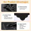 Kitchen Mats for Floor,3PCS Black Kitchen Rugs,Non-Slip Standing Mat,Cushioned Anti Fatigue Waterproof Foam Kitchen Rug Set for Office Sink Laundry