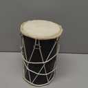Small 10 x 6 Inch Compact Dholak Drum Set, Handmade Wood & Leather Classical Indian Hand Percussion Drums, World Musical Instruments Punjabi Tabla Dhol Dholki For Decor & Travel Gift For Music Lovers