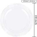 DaYammi 60PCS Clear Plastic Plates, Heavy Duty Clear Disposable Plates Premium 10inch Dinner Plates Hard Plastic Plates Disposable for Party Wedding Bridal Shower