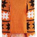 Jecikelon Pet Dog Sweaters for Small Dogs Dress with Snow Knitwear Turtleneck Pullover Dog Clothes Warm Winter Puppy Sweater Long Dresses (Orange, Large)