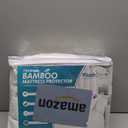 PlushDeluxe Premium Bamboo Mattress Protector  King Size, Waterproof, & Ultra Soft Breathable Noiseless Washable Bed Mattress Cover for Comfort & Protection - White