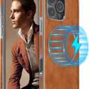 LOHASIC for iPhone 16 Pro Leather Case Compatible with MagSafe, Classic Slim Luxury PU Soft Non-Slip Grip Shockproof Bumper Full Body Protective Cover Phone Cases for iPhone 16 Pro 6.3" 2024 - Brown