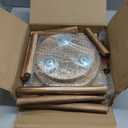 3-Pack Wood Plant Stands Indoor, Single Plant Stand for 6-12 Inch Pots, Mid-Century Modern Plant Stool, Tall Plant Stand for Large Plants for Living Room, Balcony, Office (Light Brown (light burnt color)