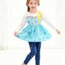 Toddler Girl Clothes Long Sleeve T-Shirt + Leggings Princess Toddlers Girls Outfits 2-7Y Kid 2Pcs Sets
