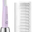 Sonic Dermaplaning Tool for Women, Rechargeable Face Dermaplane Razor Sonic Edge Technology for Facial Hair, Exfoliating and Peach Fuzz, 10 Refill Blades Purple