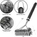 GRILLART Grill Brush [Wire + Helix] Combined BBQ Brush - Safe & Efficient Grill Cleaning Brush - 18" Grill Cleaner Brush Scrubber for Gas/Porcelain/Charbroil Grates  BBQ Accessories Gifts for Men/Dad