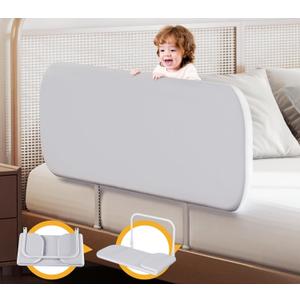 Toddler Bed Rails for Travel - Baby Guard Bed Rail Portable for Crib, Twin, Queen, Full, King Size Beds - Easy to Assemble, Safety Bed Side Rail for Toddlers and Kids (48 Inch)