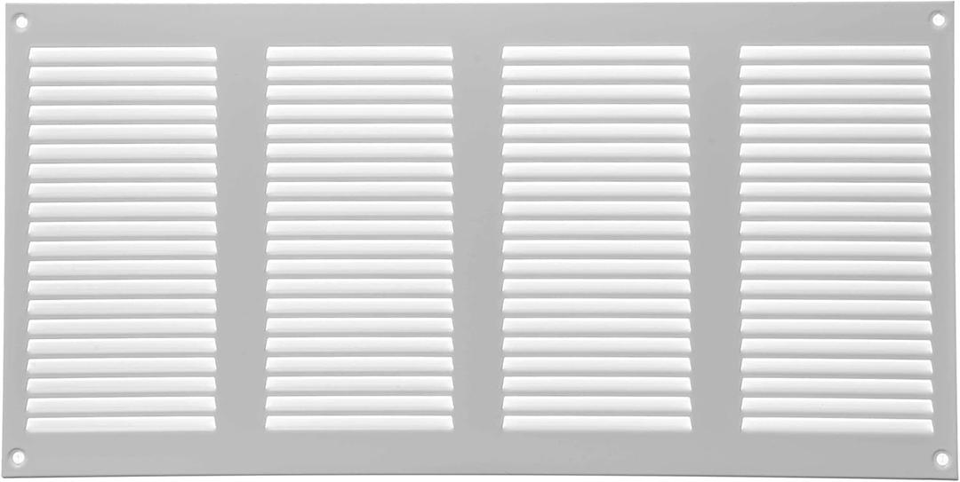 Repa Market White Air Vent Cover 16" x 8" Inch (Outer Dimensions) - Steel Return Air Grilles - for Ceiling and Sidewall - HVAC - with Protection Screen (15.74'' x 7.87'' Inch)