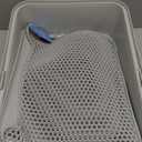 Stainless Steel Litter Box | XL Enclosed Cat Litter Boxs with Lid for Big Cats | High Sided, Anti-Urine Leakage | Non-Stick Bottom & Includes Litter Mat & Metal Scoop