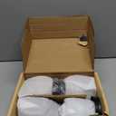 Amolliar Mason Jar Bathroom Accessories Set 4 Pcs -Lotion Soap Dispenser & 2 Qtip Holders & Toothbrush Holder - Rustic Farmhouse Decor, Bathroom Home Decor (Black)