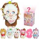 Plush Blind Box Figures, Cute Vinyl Blind Box Plush Doll, Dessert Series Collectible Toys, Kawaii Action Figure Mystery Box for Birthday, Single Box (1 of 7 Possible Styles)
