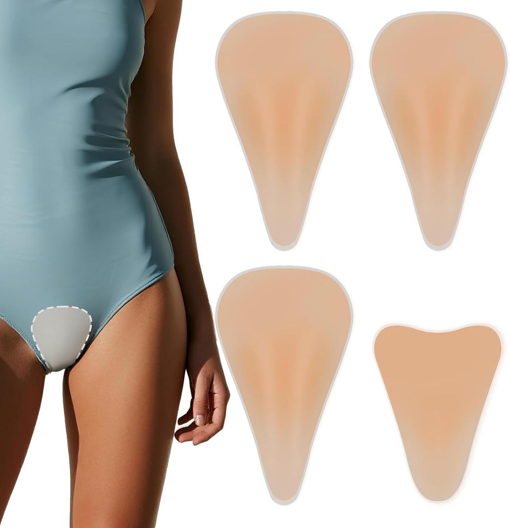 2 x Seamless Modesty Cover, Invisible Silicone Insert, Discreet Underwear Guard, Smooth Front Concealer Pad, Comfort Wear Protector for Women (4 Pack)