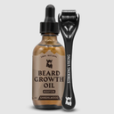 Striking Viking Beard Growth Kit for Men - Sandalwood Scent - 1 Fl Oz of Thickening & Conditioning Biotin Beard Growth Oil & 1 Applicator - Naturally Derived Growth Serum with Argan & Jojoba Oil