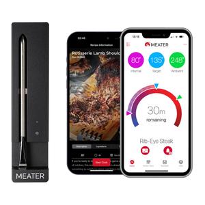 MEATER SE: 100% Wireless Smart Meat Thermometer | No Wires, No Fuss | 165ft Bluetooth Range | Dual Temp Sensors | Guided Cook System | Dishwasher Safe | Perfect for BBQ, Grill, Oven, Smoker (Black)
