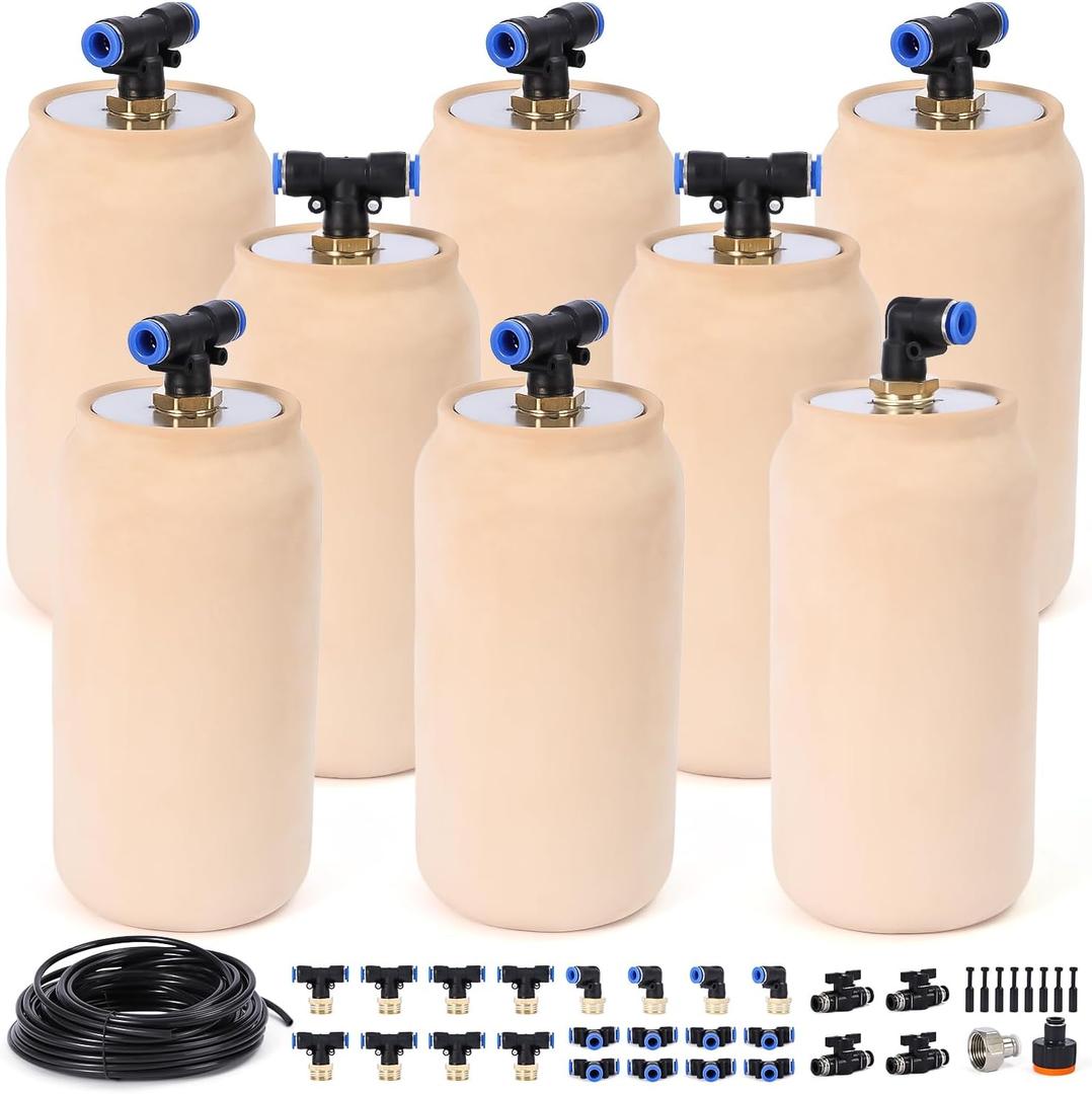 8pcs 3.5x3.5x7in Olla Pot 30oz Insert Devices for Vacation Garden Use Drip Irrigation System Olla Watering System Terracotta Olla Pots Automatic Tree Waterer Plant Watering Devices