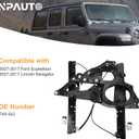 Front Driver Side Power Window Regulator with Panel Without Motor fit for 07-17 Ford Expedition Lincoln Navigator 2007 2008 2009 2010 2011 2012 2013 2014 2015 2016 2017, Left, 749-542